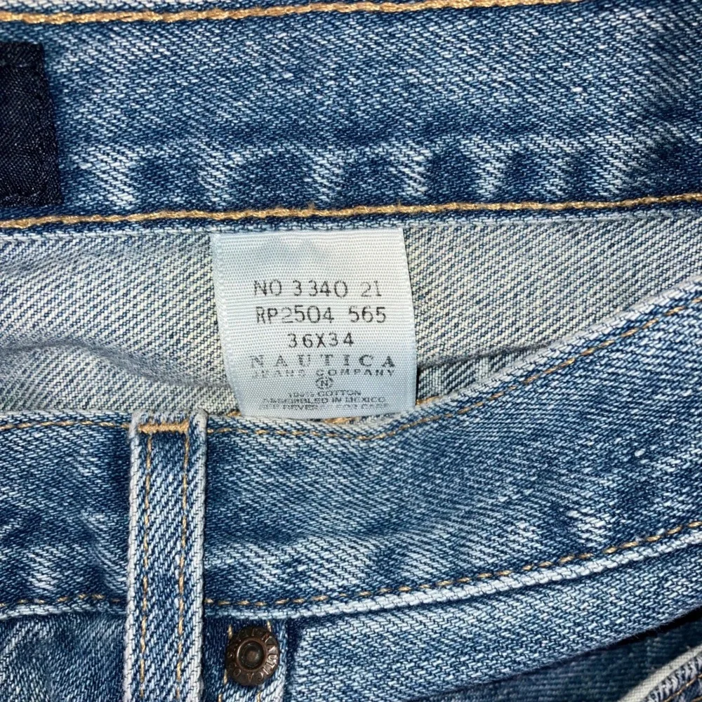 Vtg‎ Nautica Jeans Straight Leg Men 36x34 Blue Medium Wash Relaxed Fit Y2K 90s